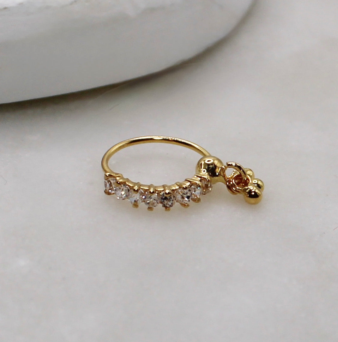Dangly Diamanté Hoop