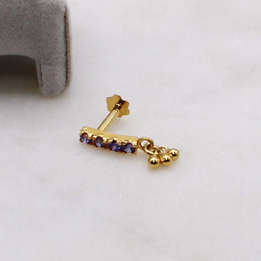 Purple Long Stud