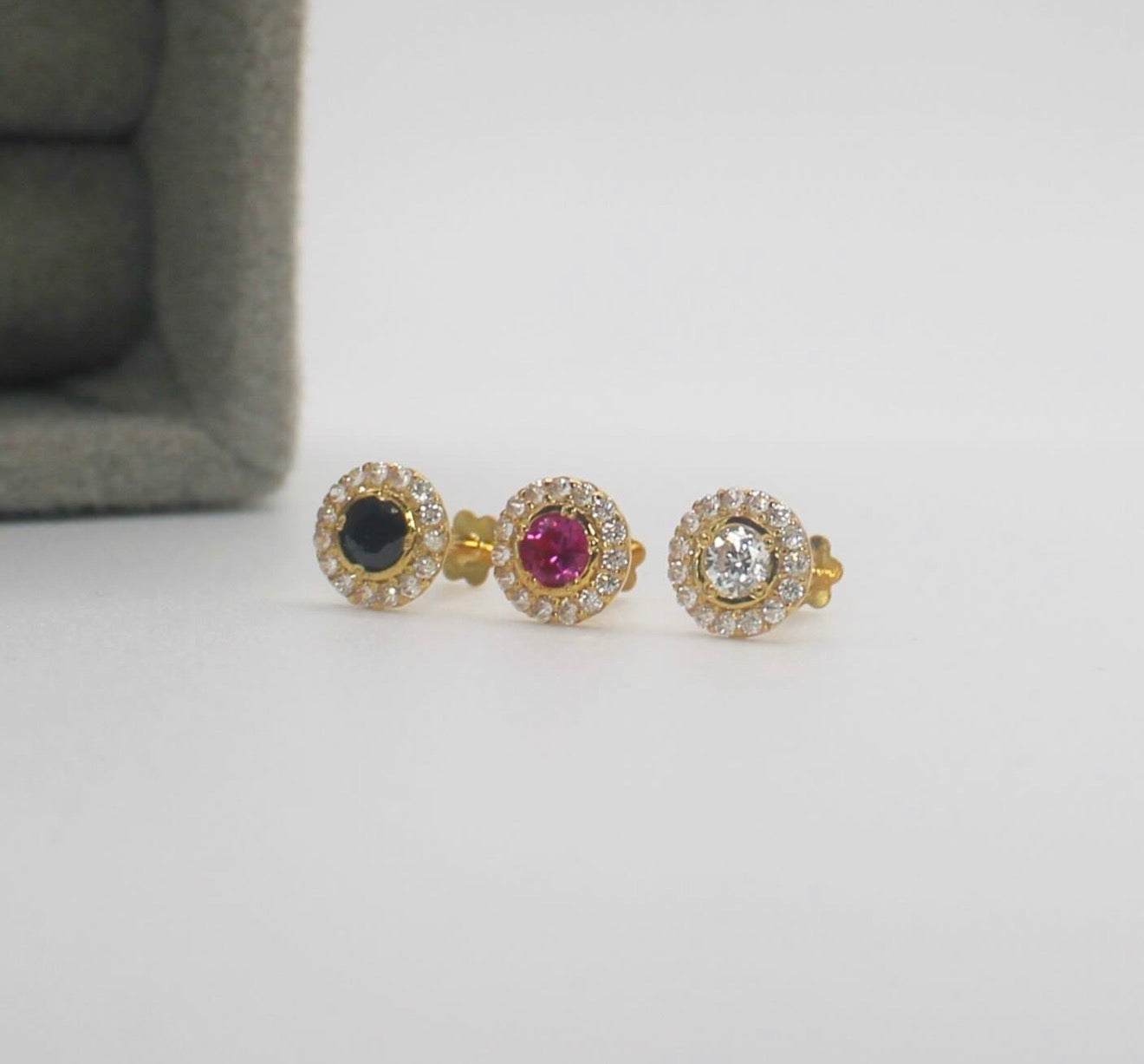 Sparkly Halo Studs