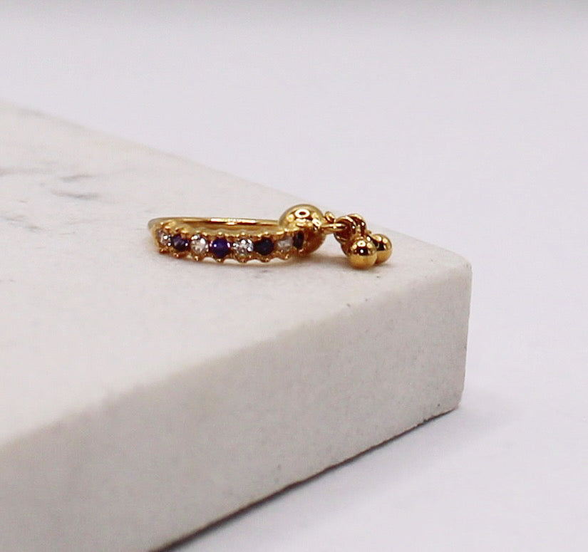 Purple Baguette Hoop