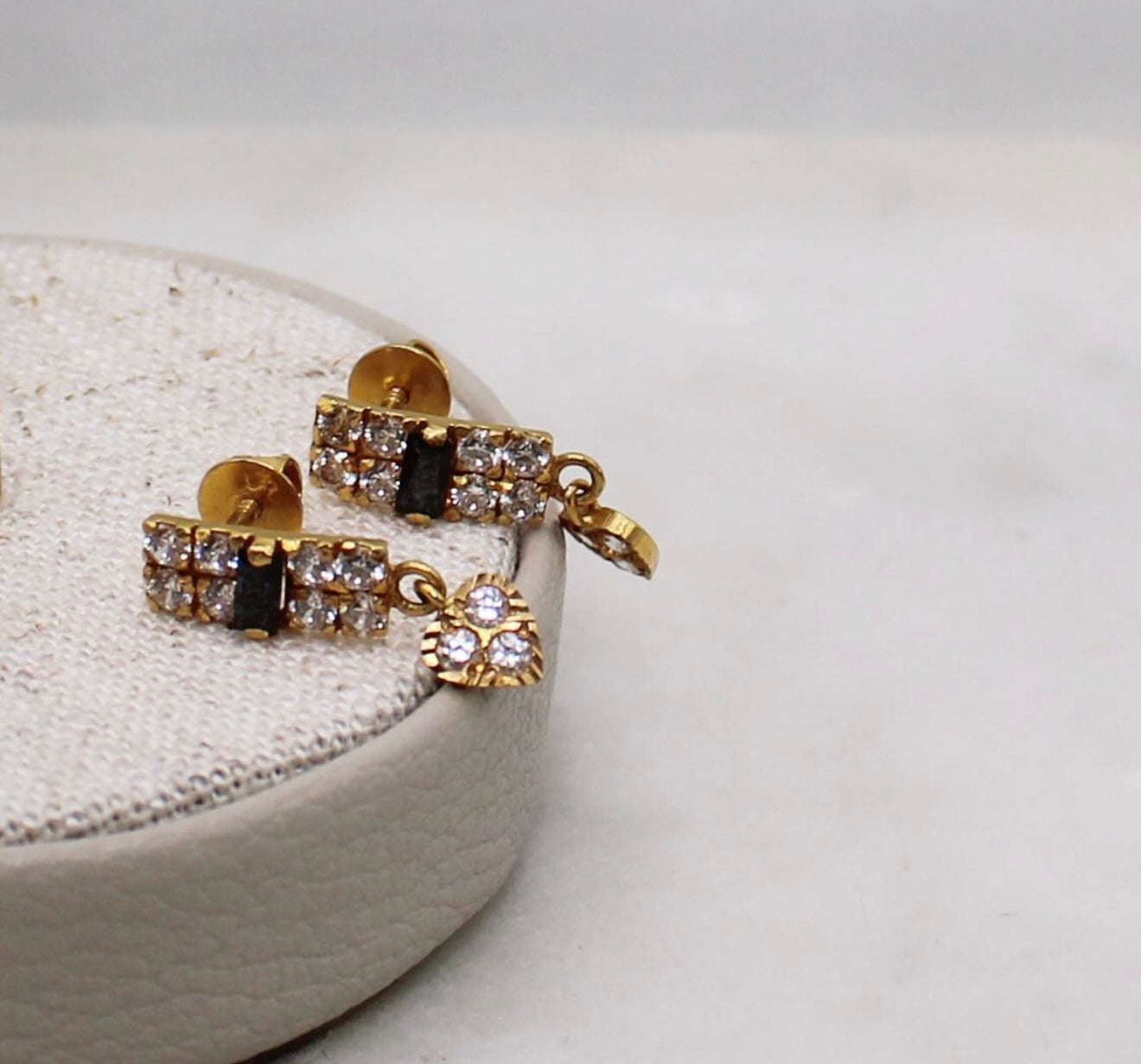 Mini Heart Dangly Studs