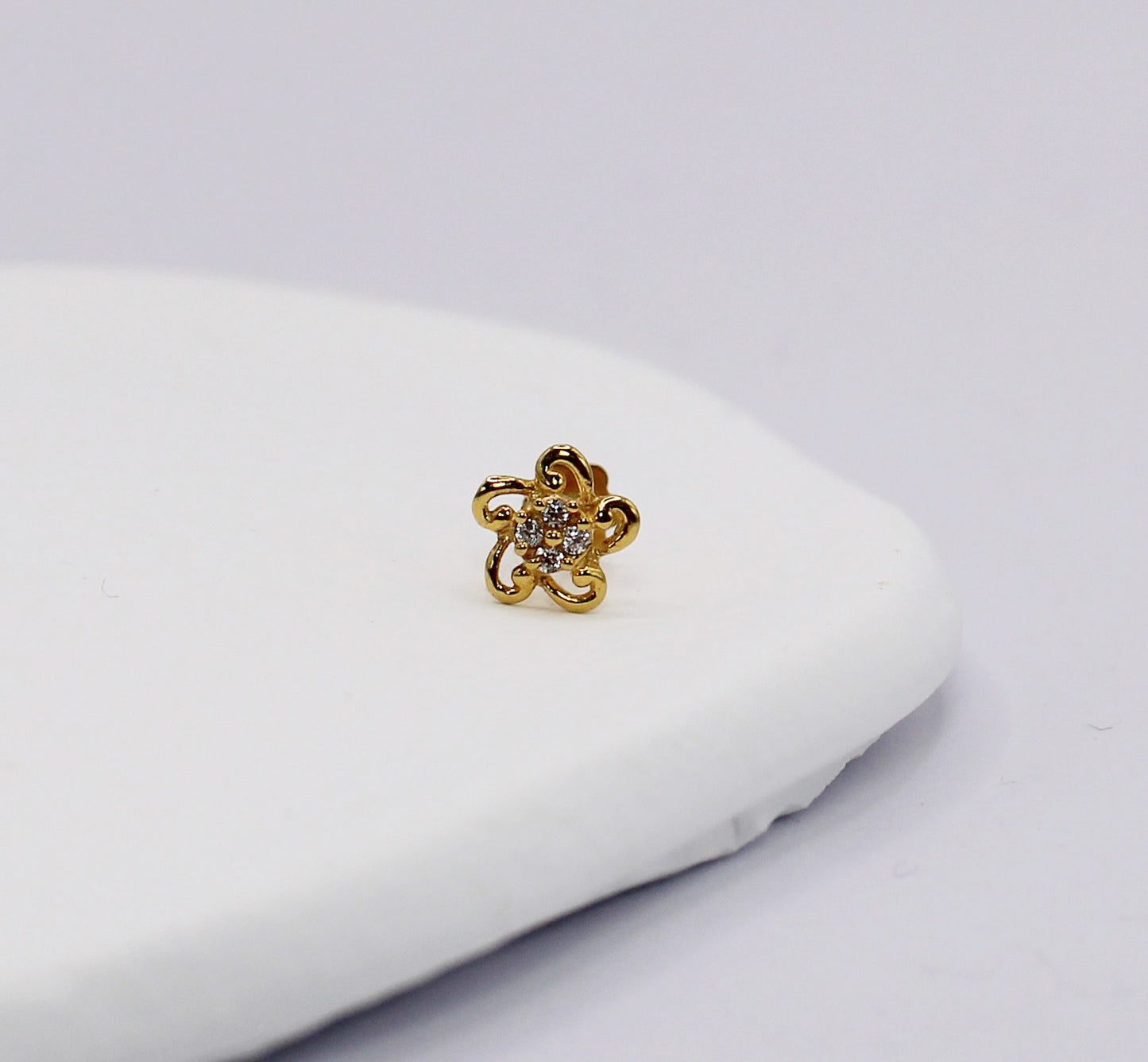 Twist Flower Stud