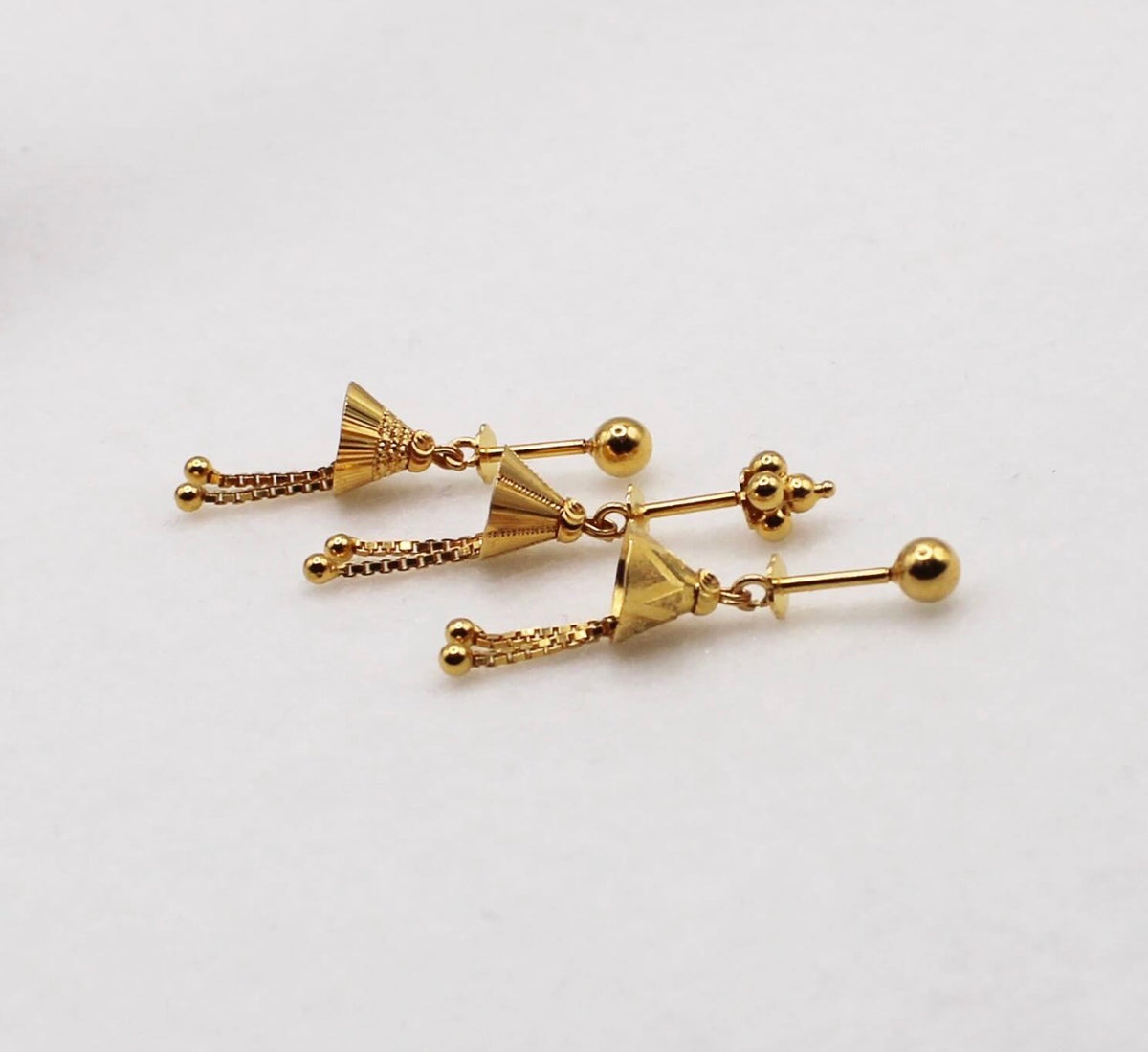 Dangly-bell Vertical Helix Stud