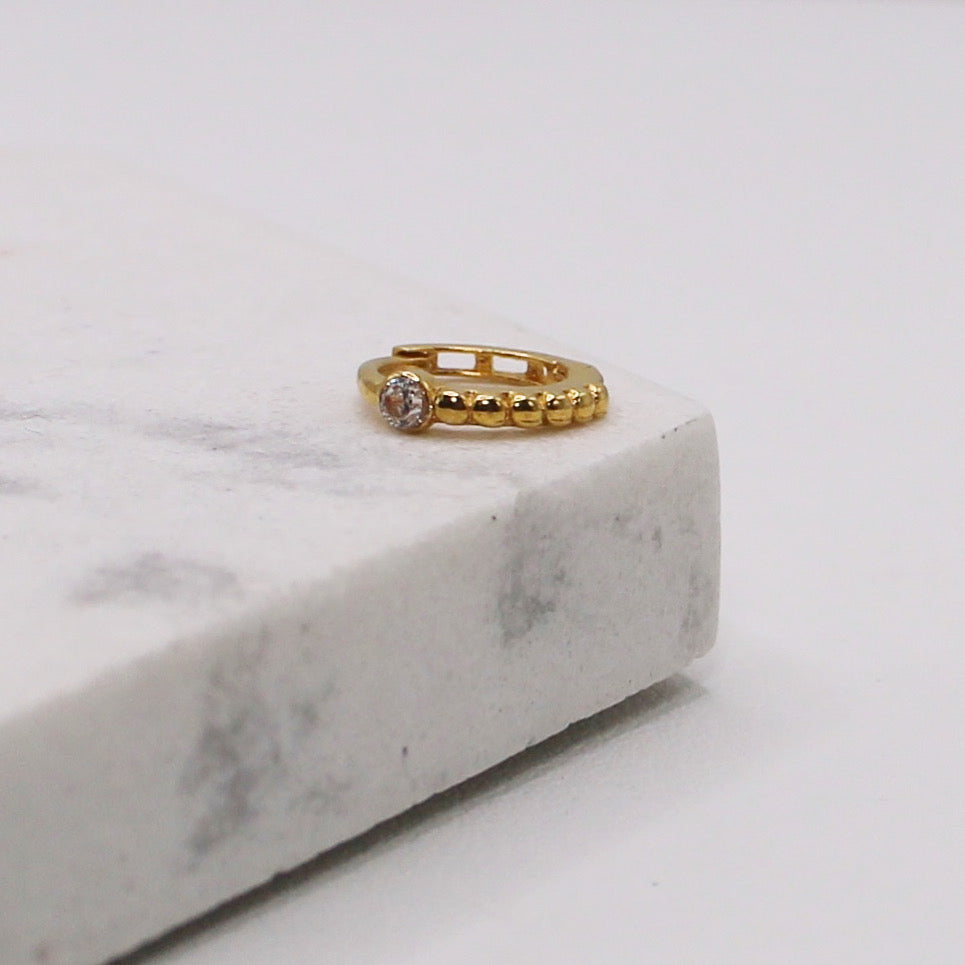 8mm Clear Dotted Hoop