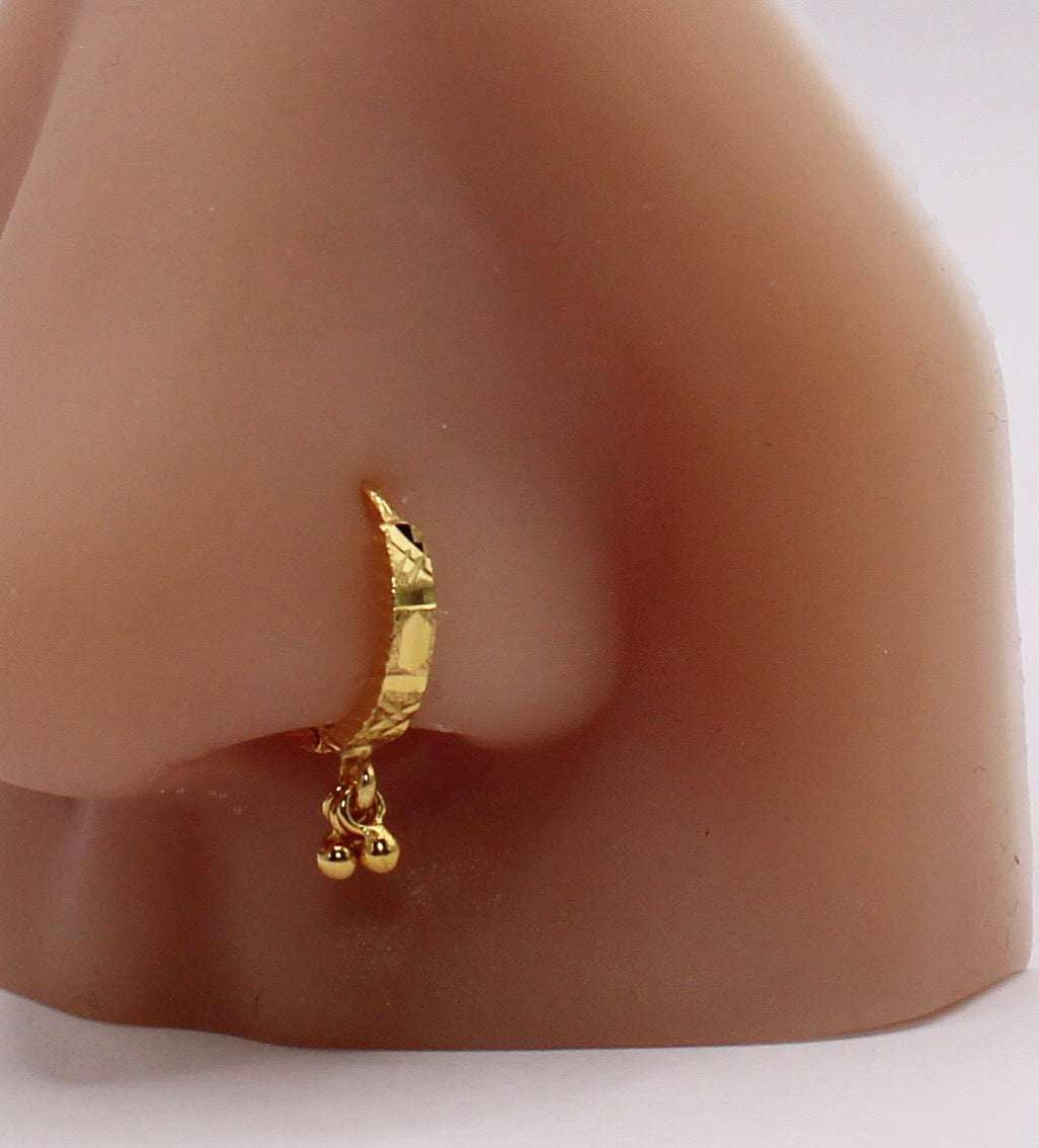 All Gold Dangly Hoop | 9mm
