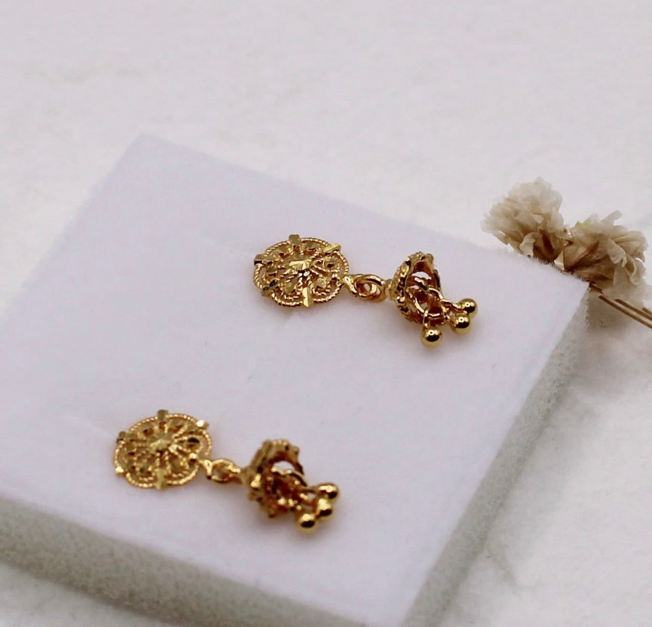 Super-mini Floral Jumkha Studs