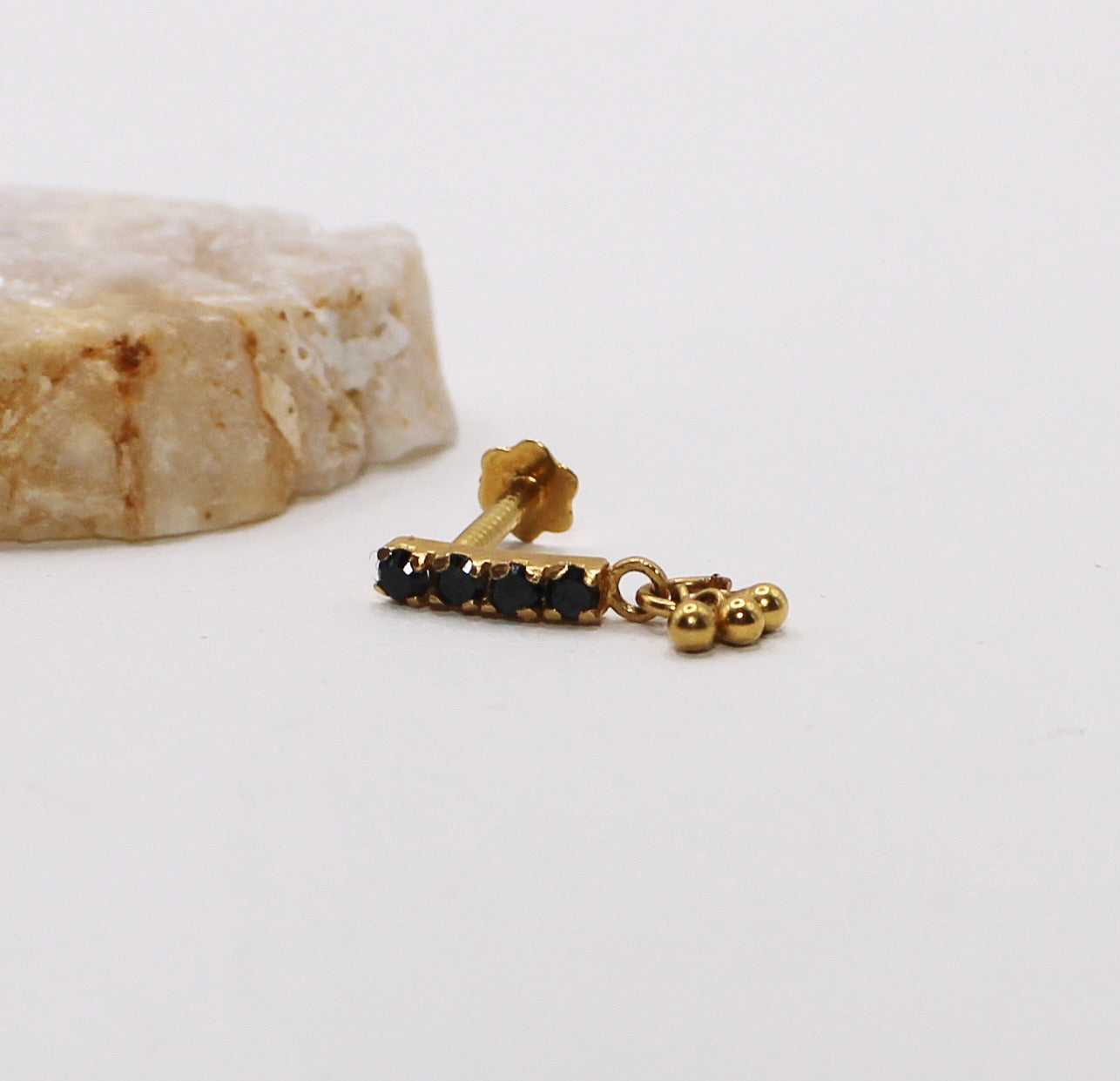 Black Long Stud
