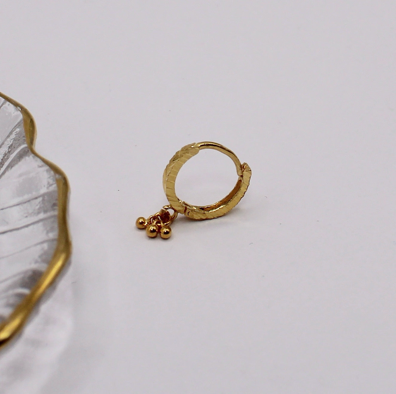 All Gold Dangly Hoop | 8mm