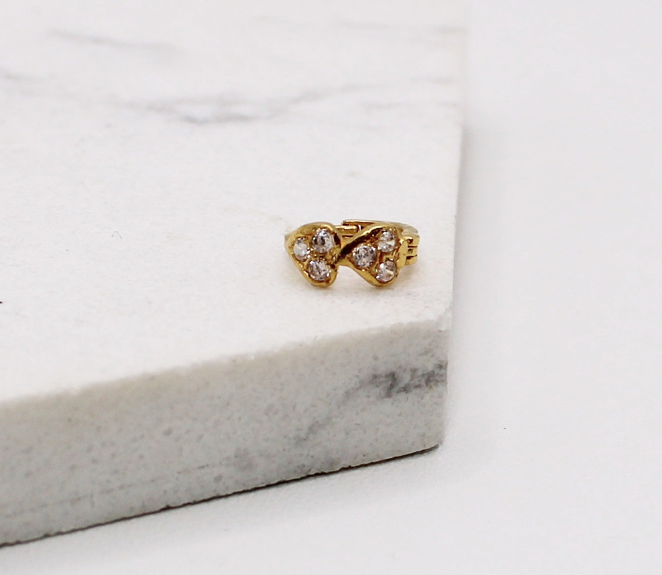 6mm Upside Down Heart Hoop