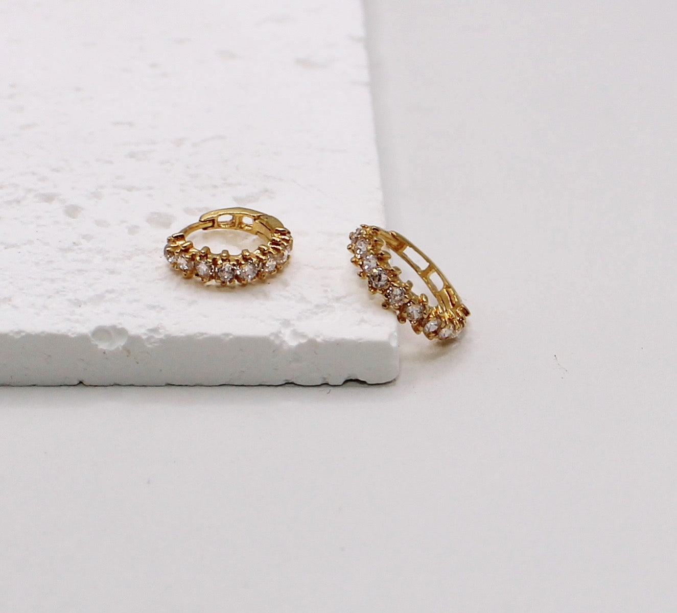 Sparkly CZ Cluster Hoop