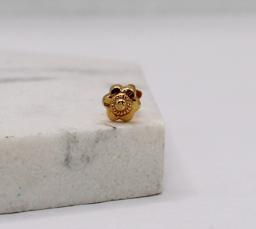 Gold Flower Stud