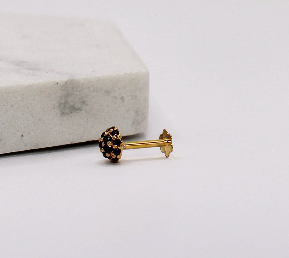Black Mini Dome Stud
