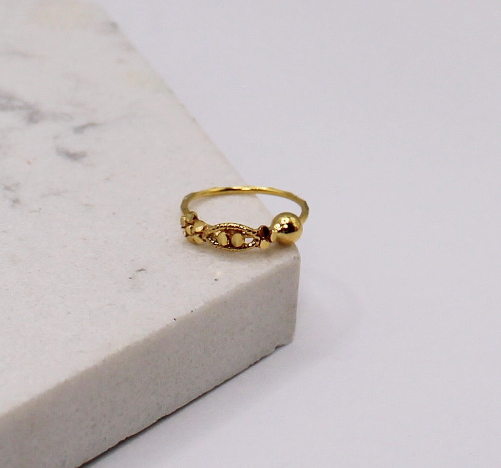 Detailed Gold Hoop