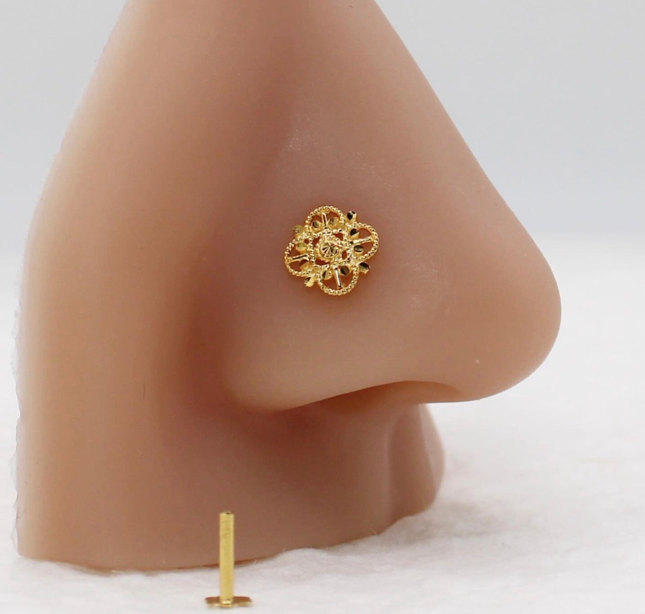 Square Filigree Stud