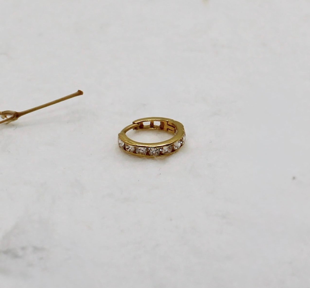 Chanel Stone Set Hoop