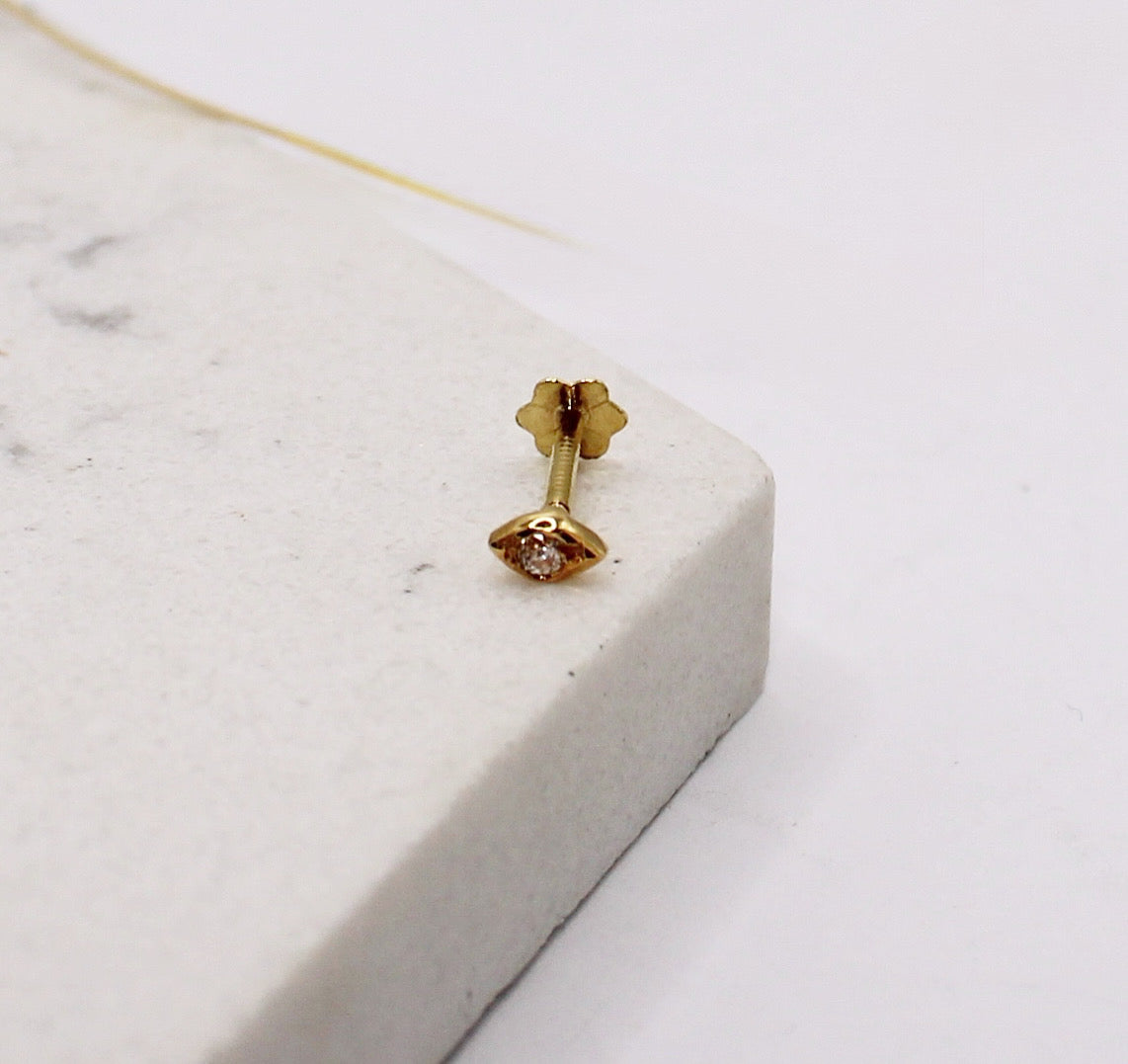 Tiny Eye Shape Stud