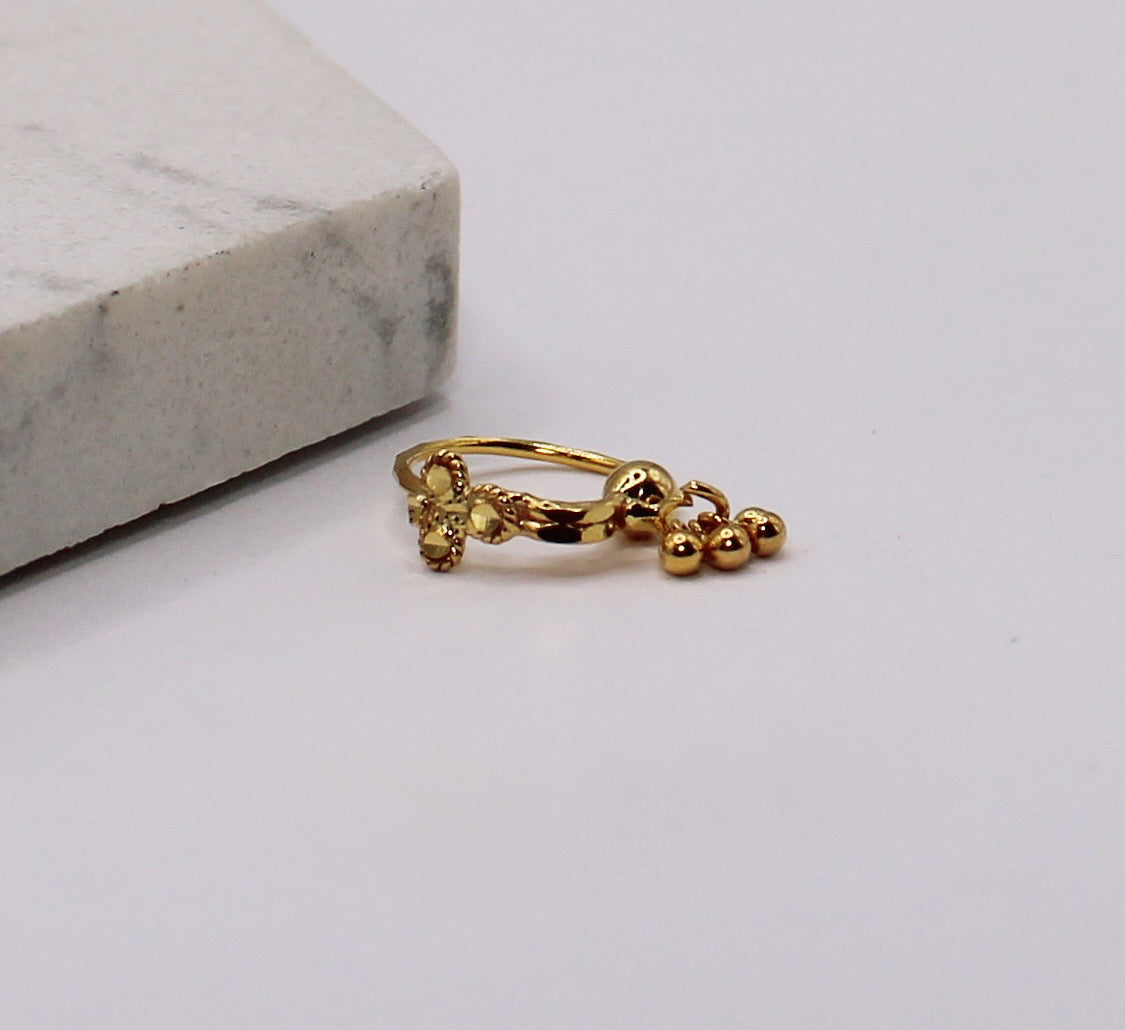 Detailed Gold Hoop