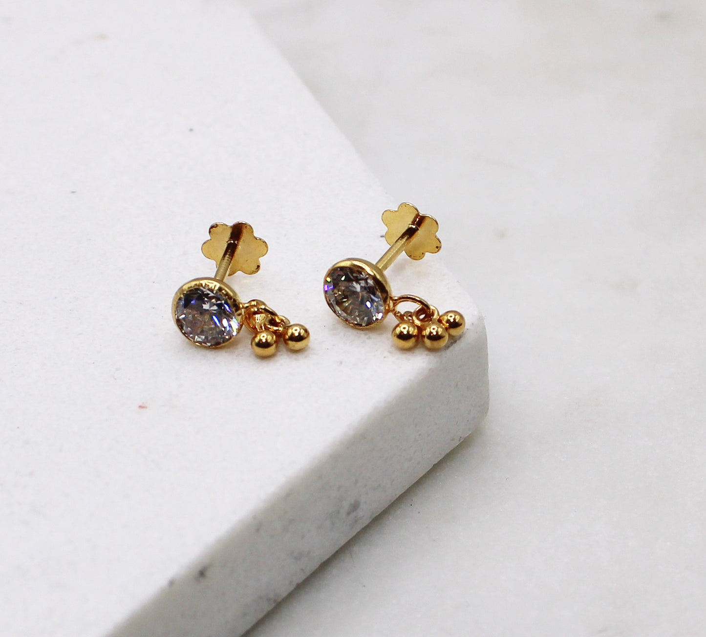 Clean Round Dangly Stud