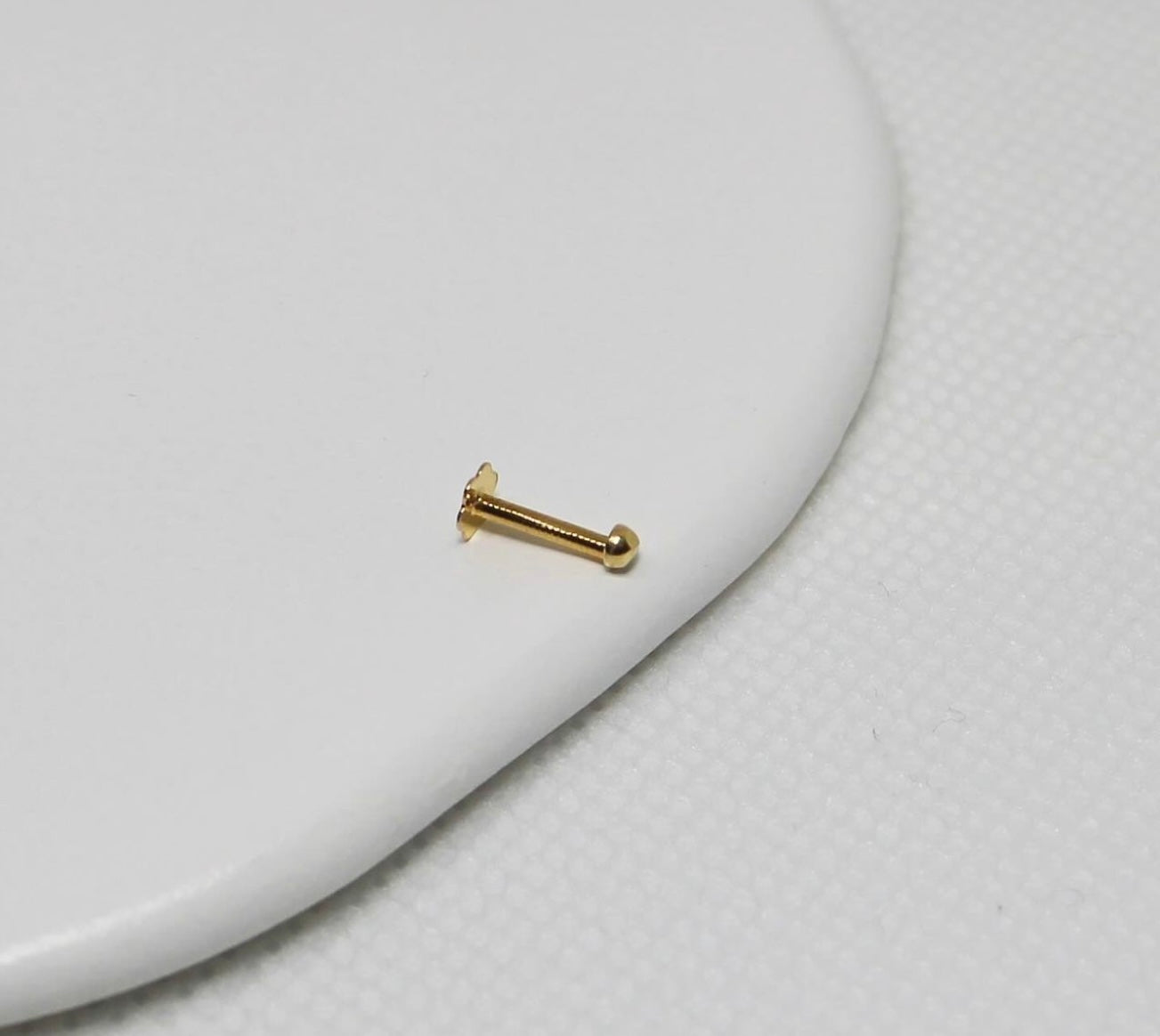 Tiny 1mm Diamond Cut Stud