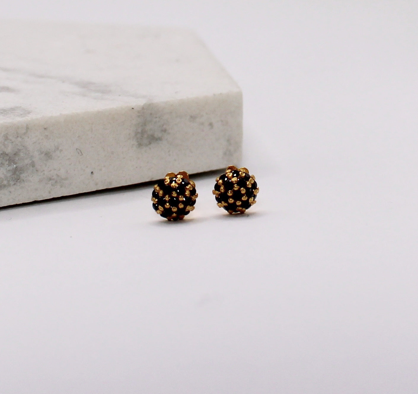 Black Mini Sparkly Studs