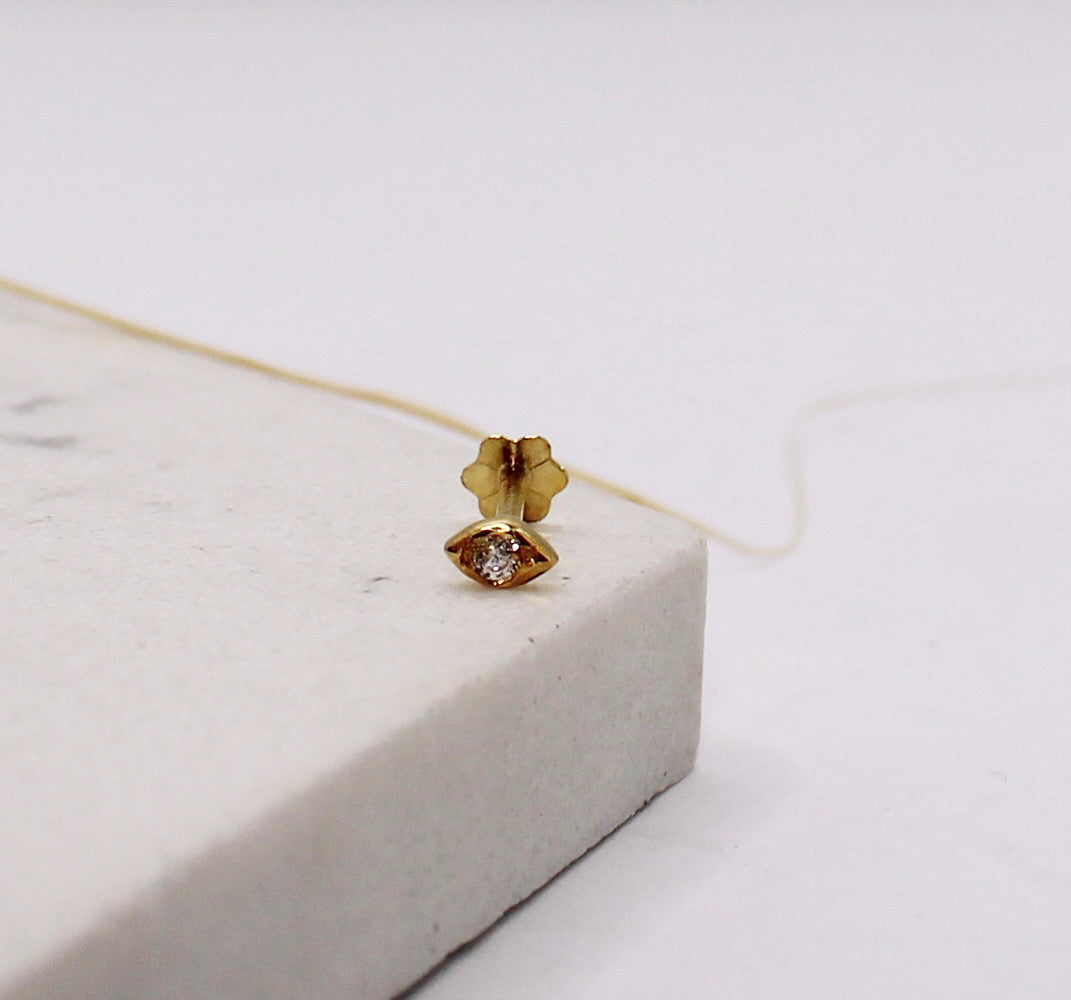 Tiny Eye Shape Stud