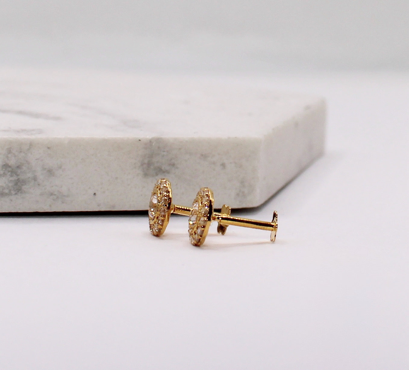 Clear Halo Sparkly Studs