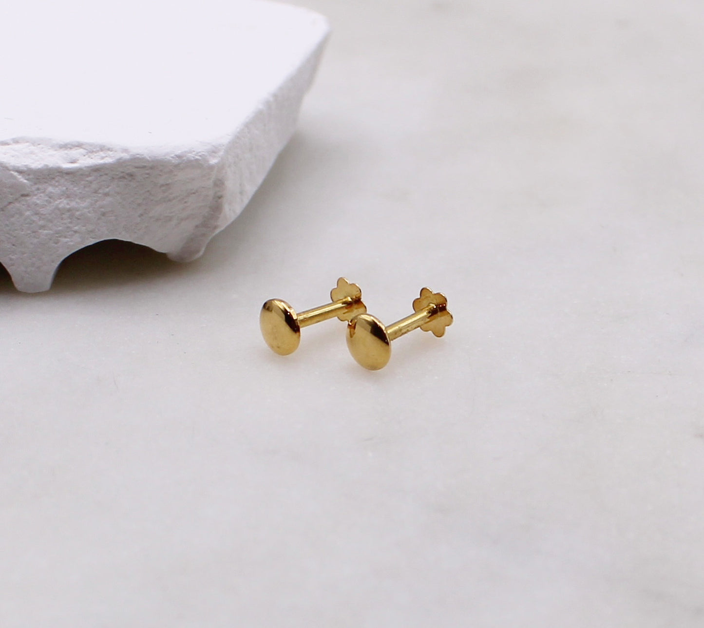 Round Gold Studs