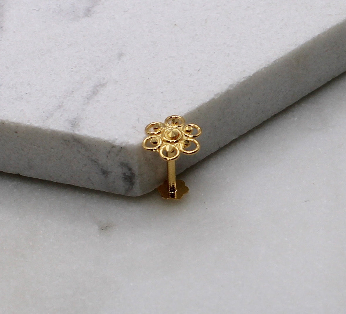 Gold Flower Stud