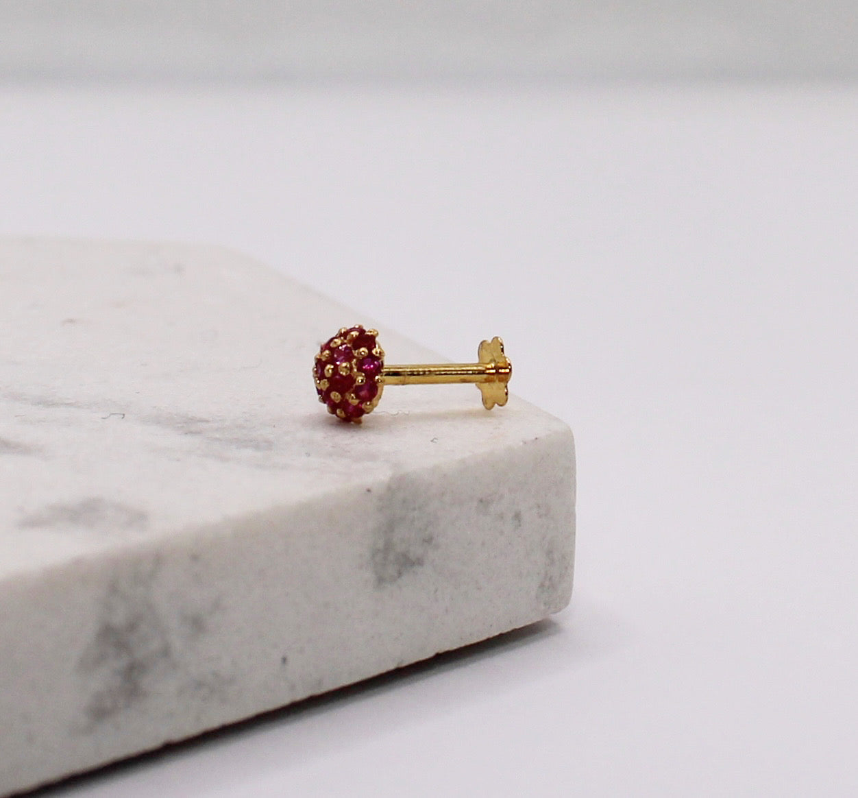 Deep Pink Mini Dome Stud