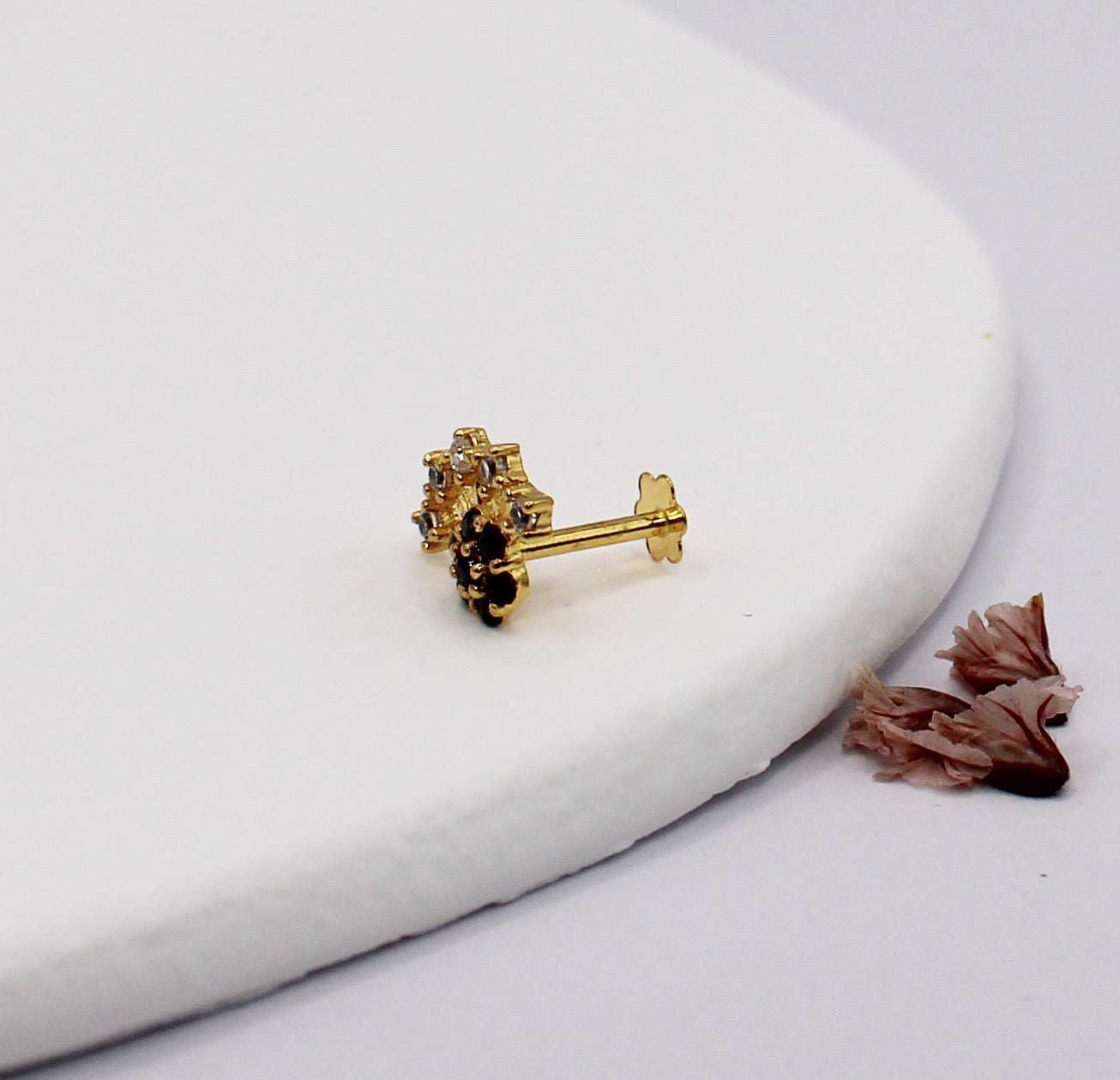 Black Crescent Stud