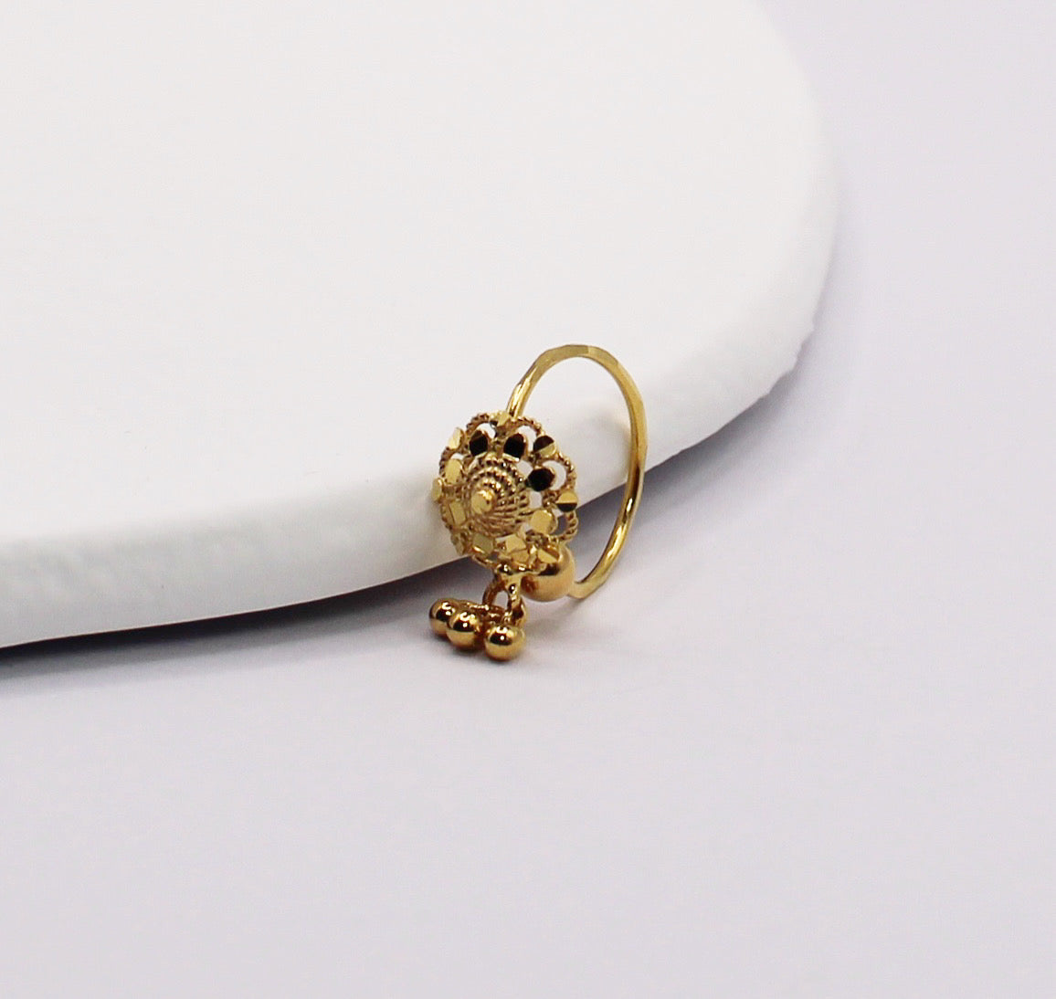 Dangly Flower Hoop | 14carat