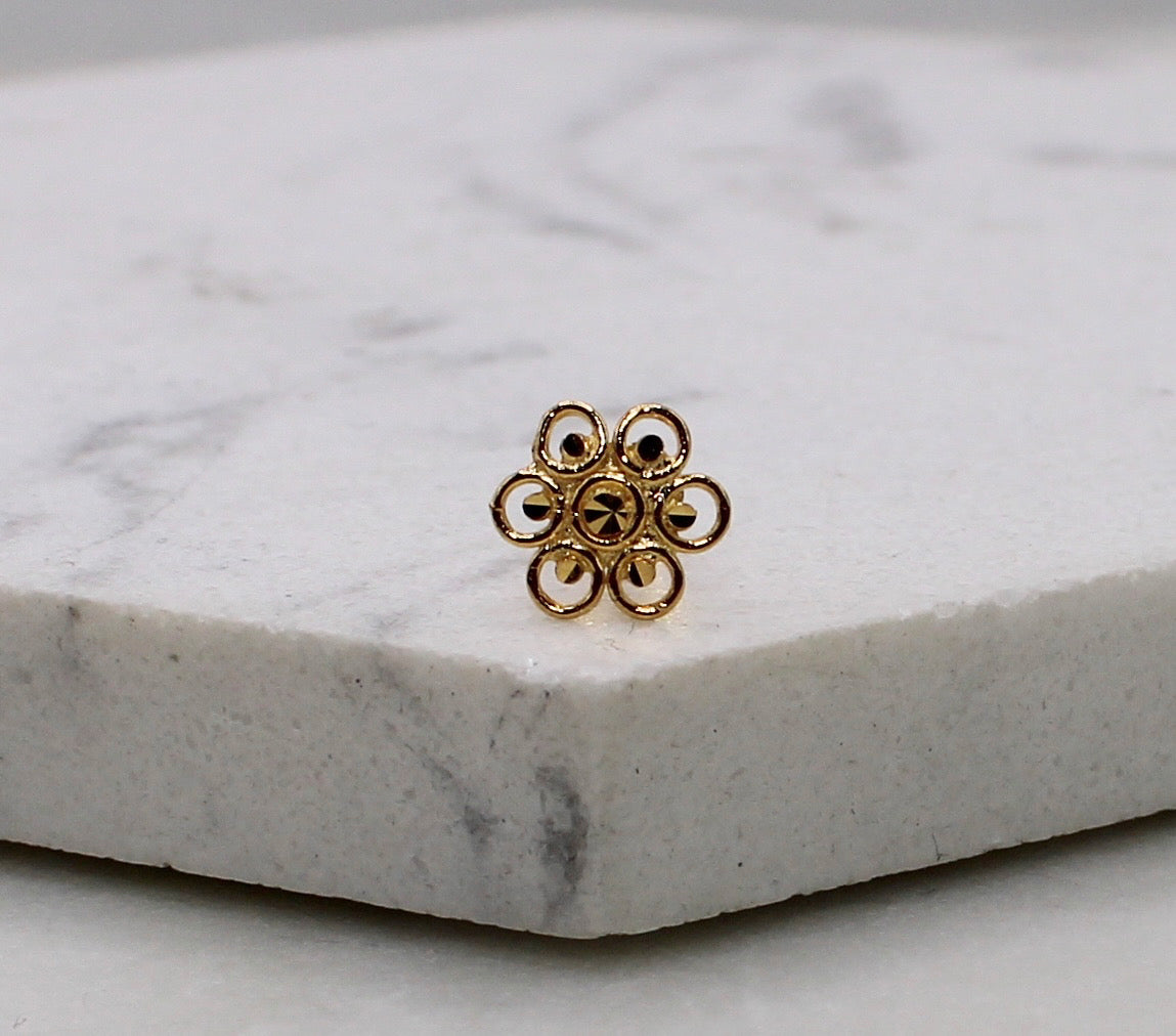 Gold Flower Stud