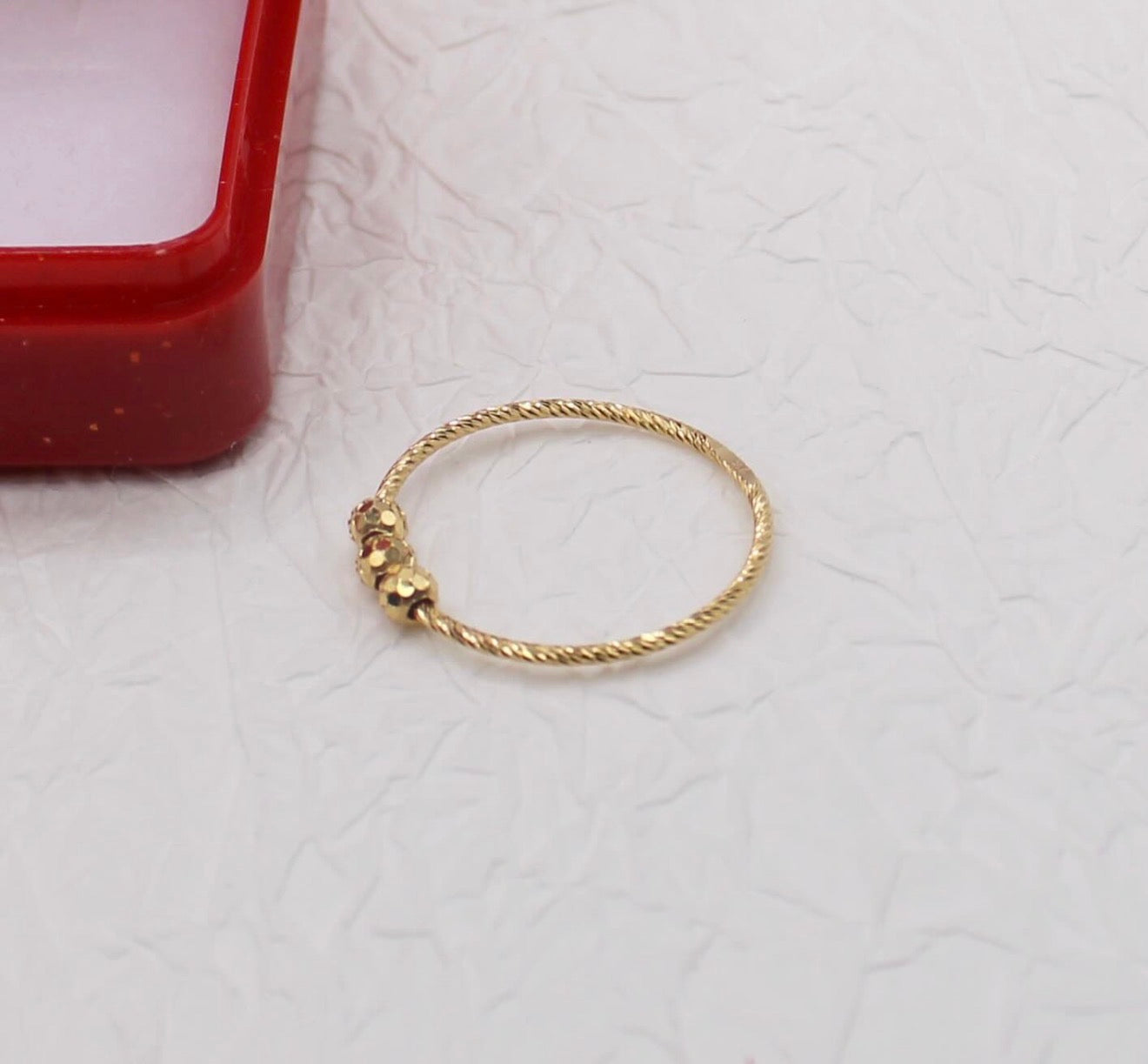 Dainty Beaded Ring | Size N
