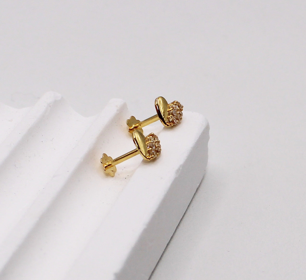Sparkly Heart Studs
