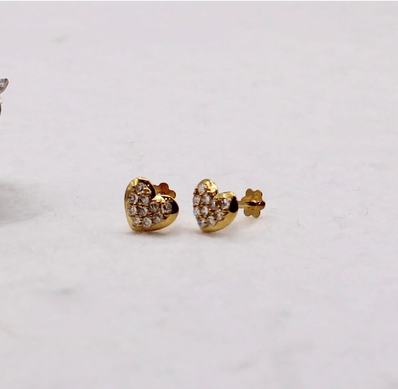 Shiny Heart Studs