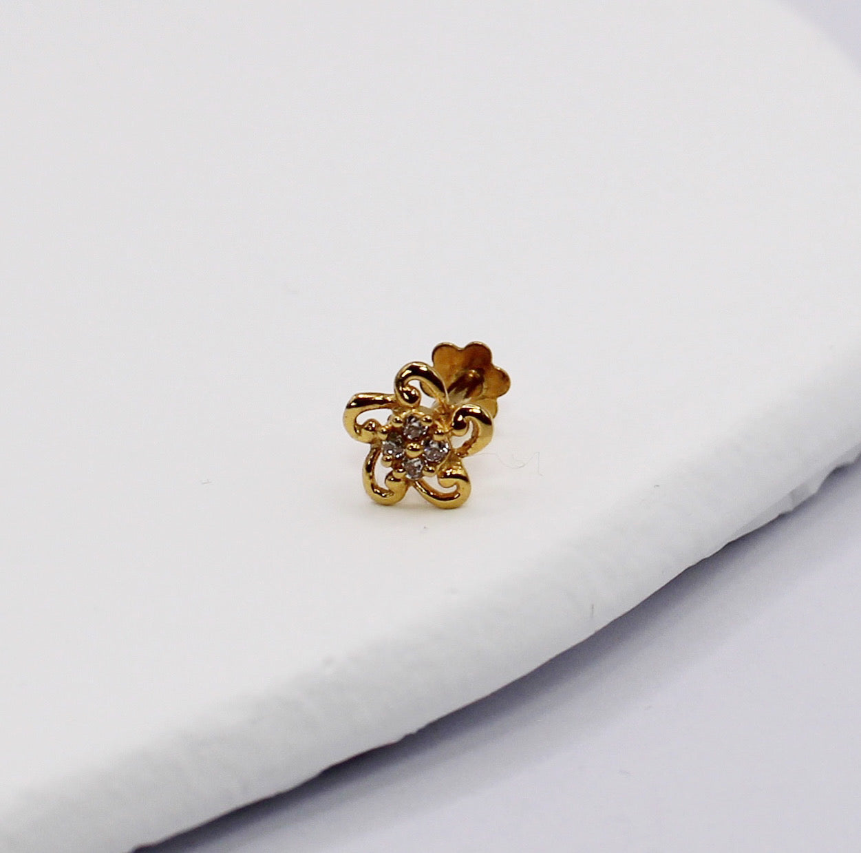 Twist Flower Stud