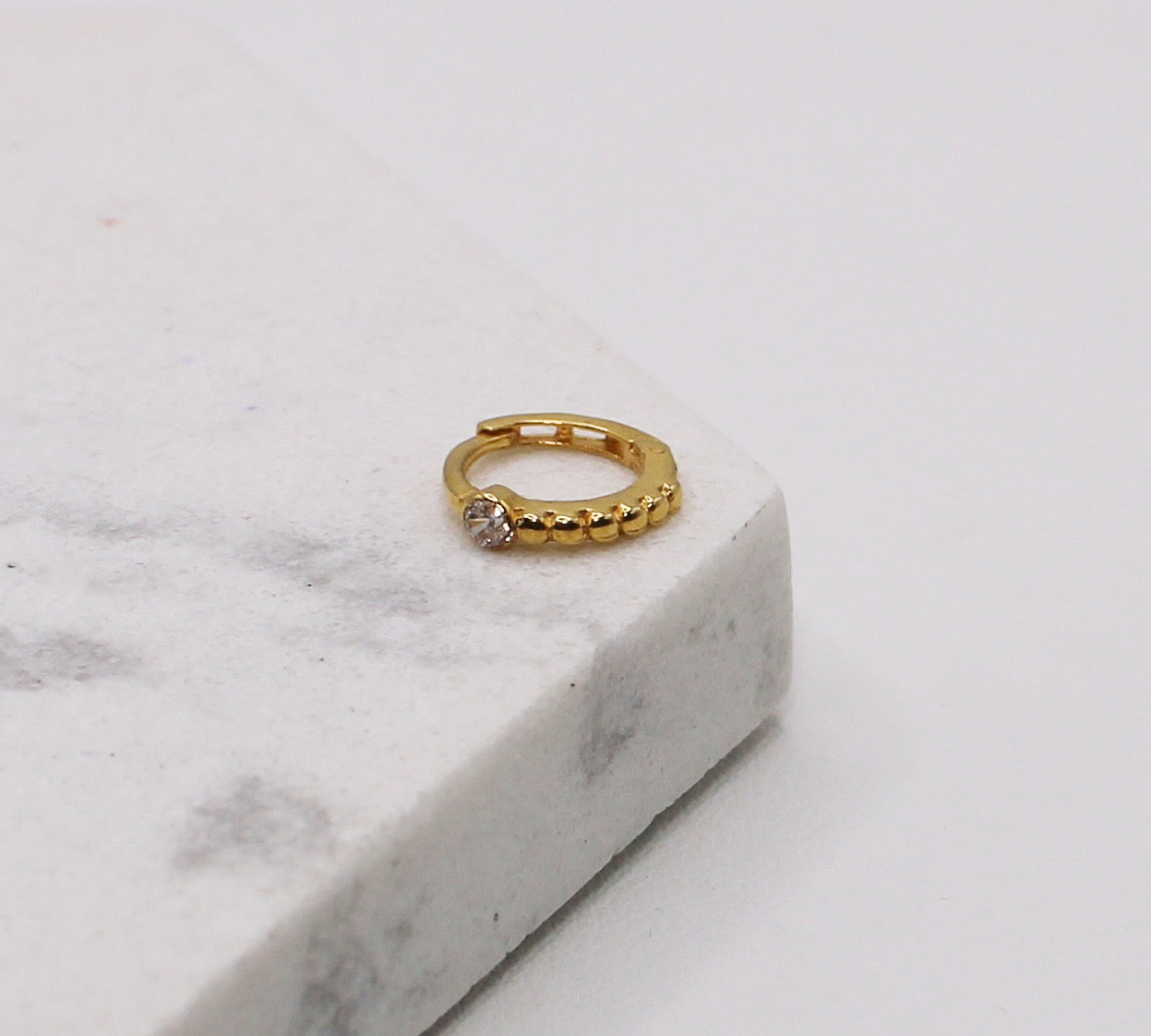 8mm Clear Dotted Hoop