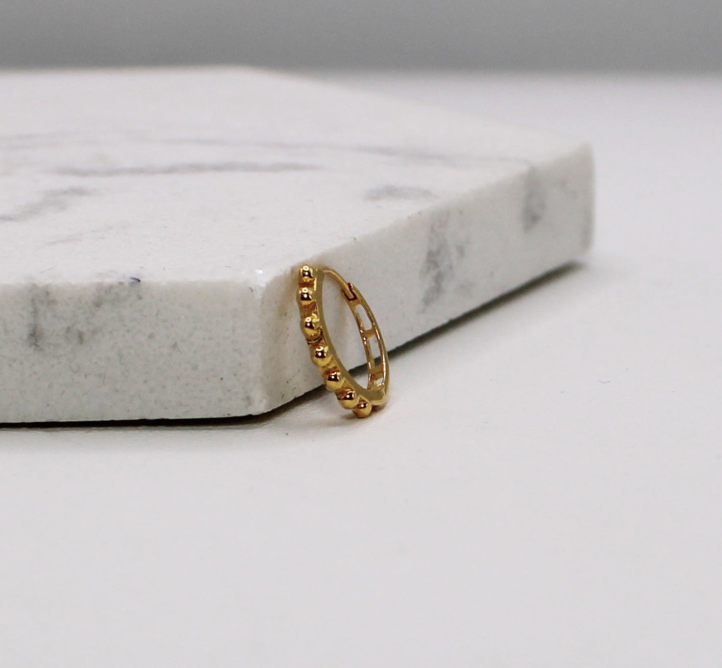 8mm Dainty Dotted Hoop