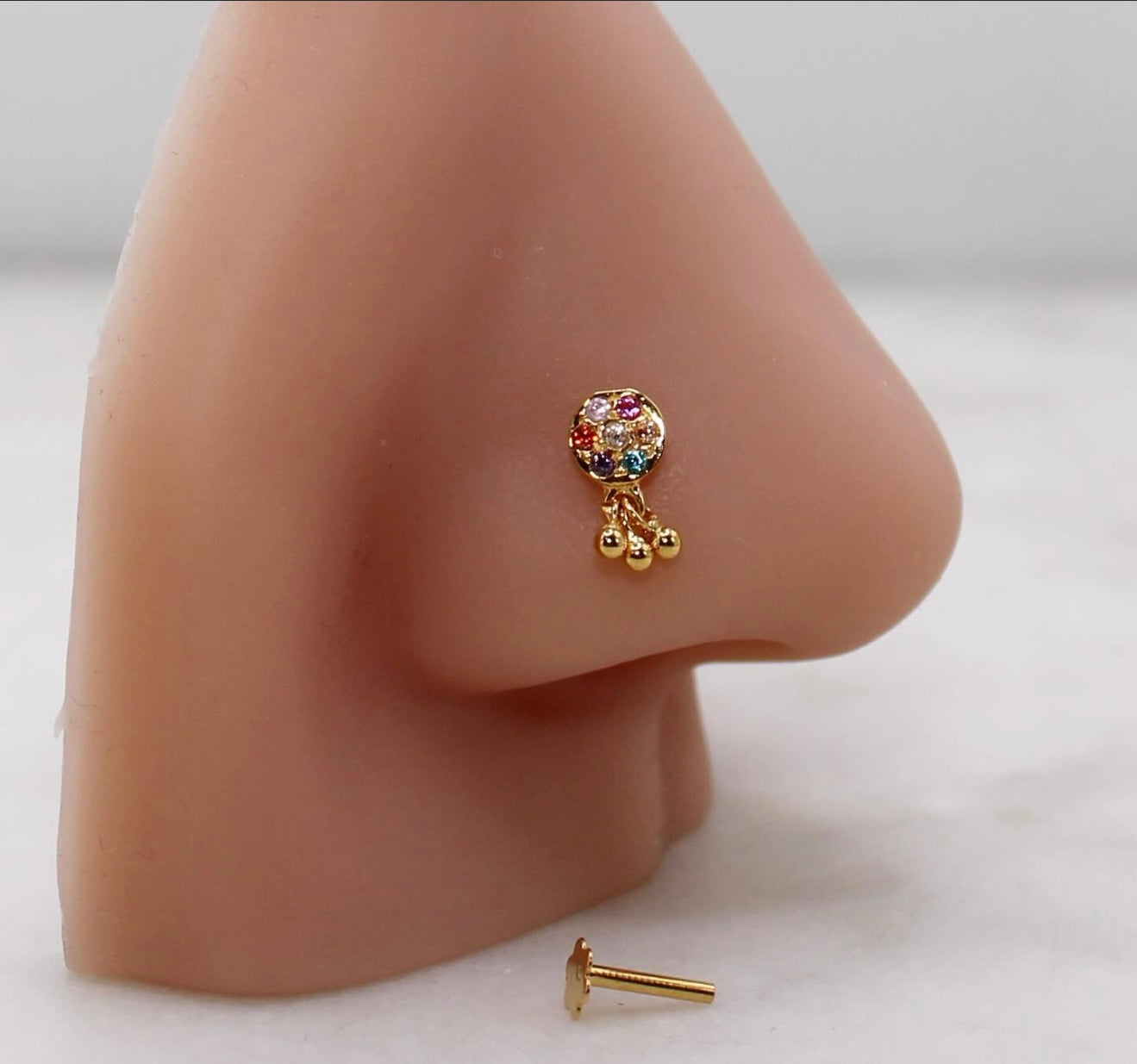 Dangly Multicoloured Stud