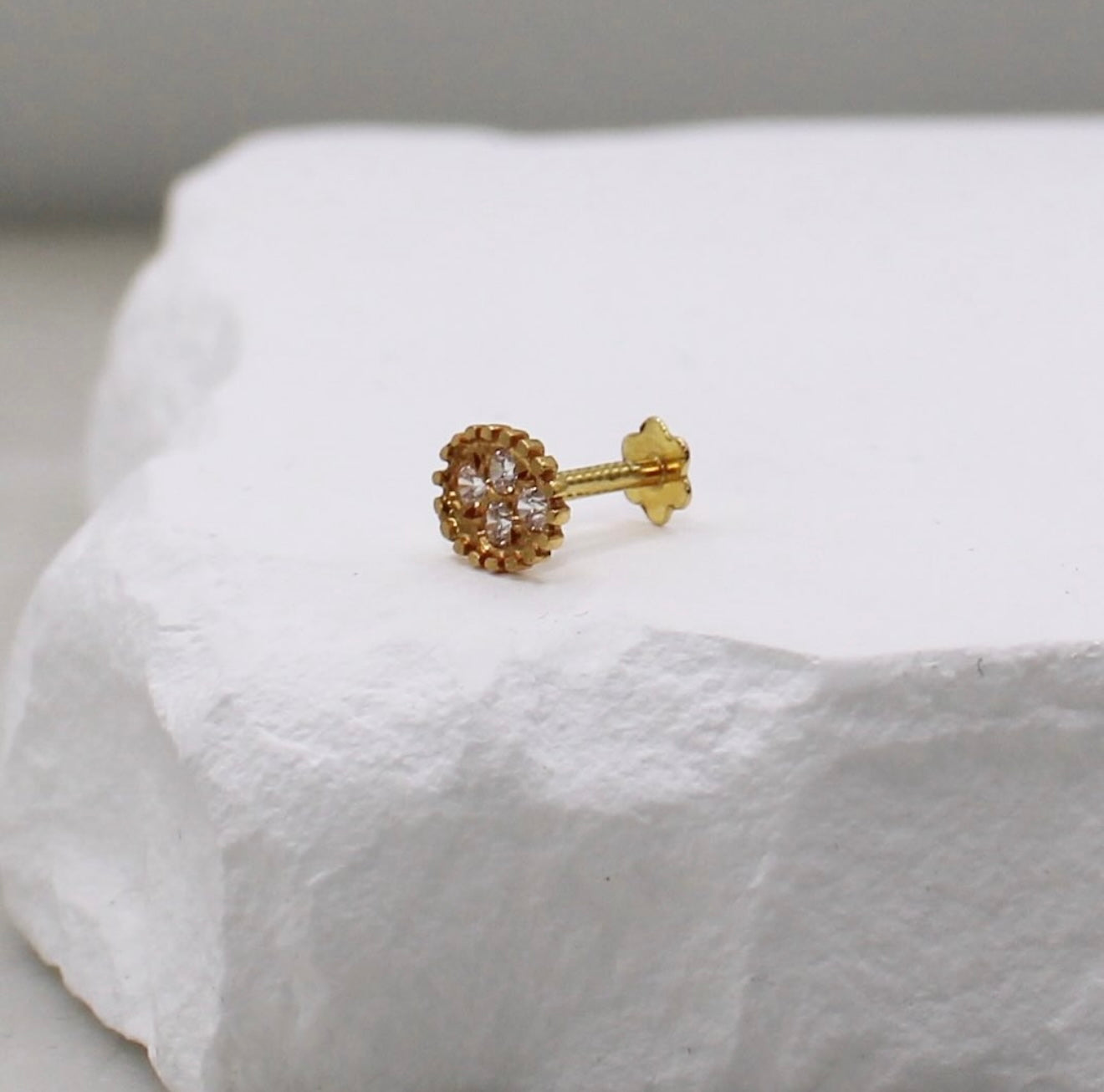 Oval Sparkly Stud