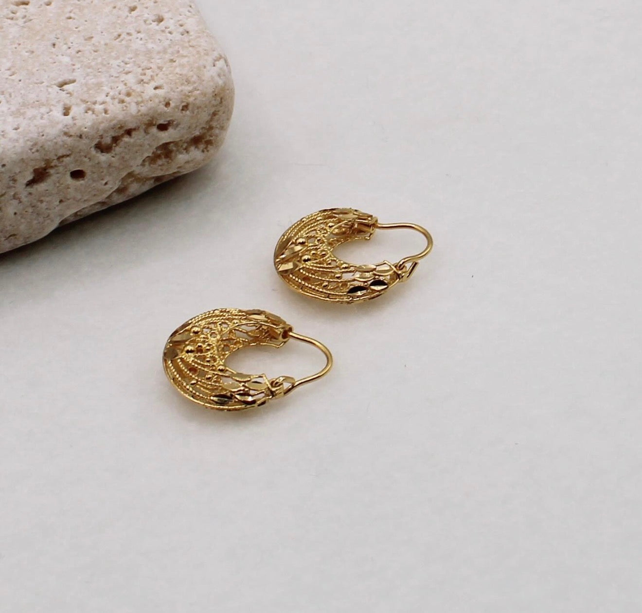 Detailed Boat Hoops | 22carat
