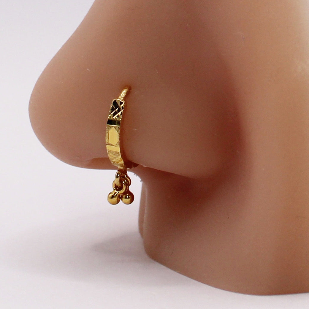 All Gold Dangly Hoop | 9mm