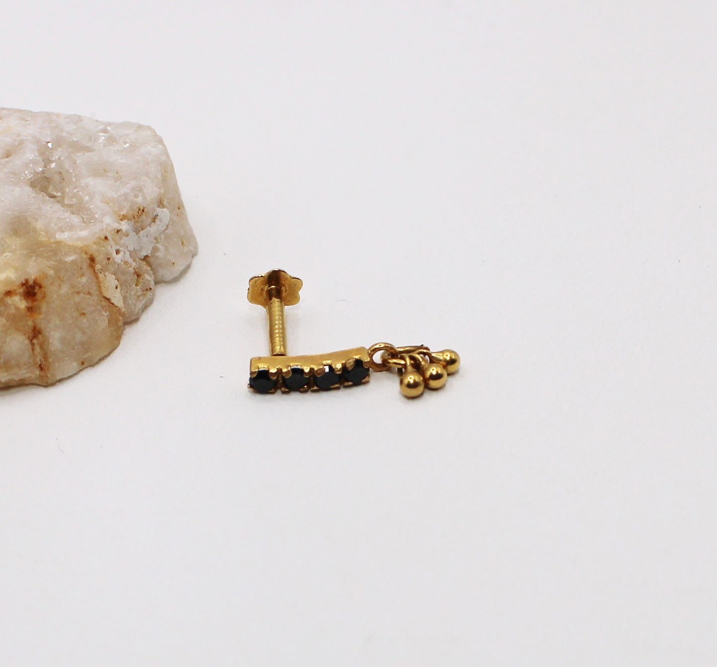 Black Long Stud