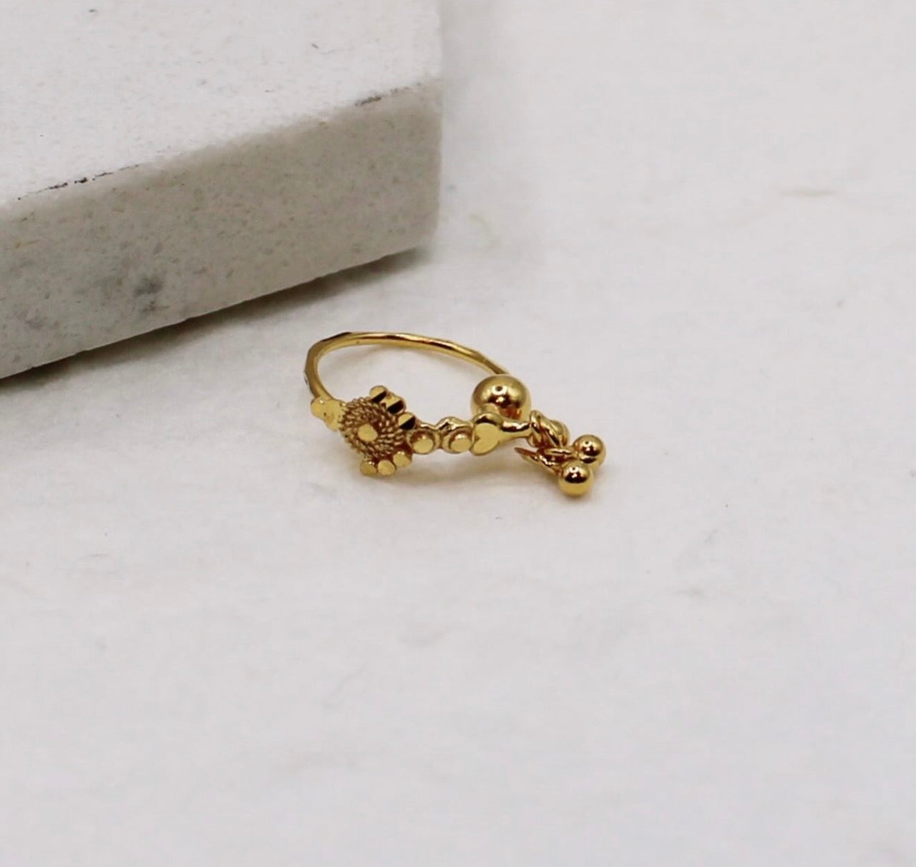 Gold Traditional Dangly Hoop | 9mm