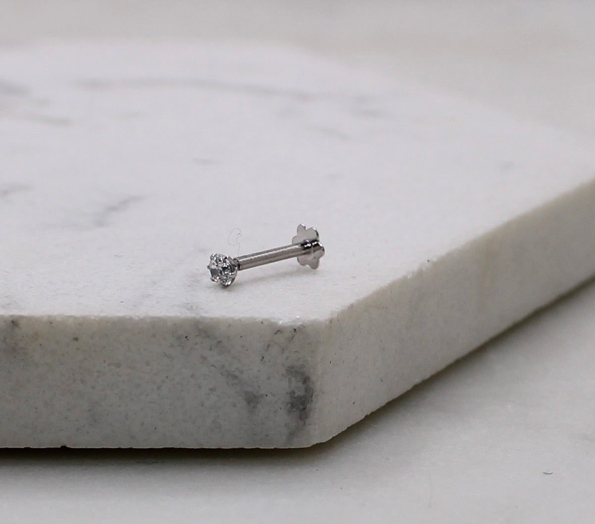 2mm Rhodium Stud