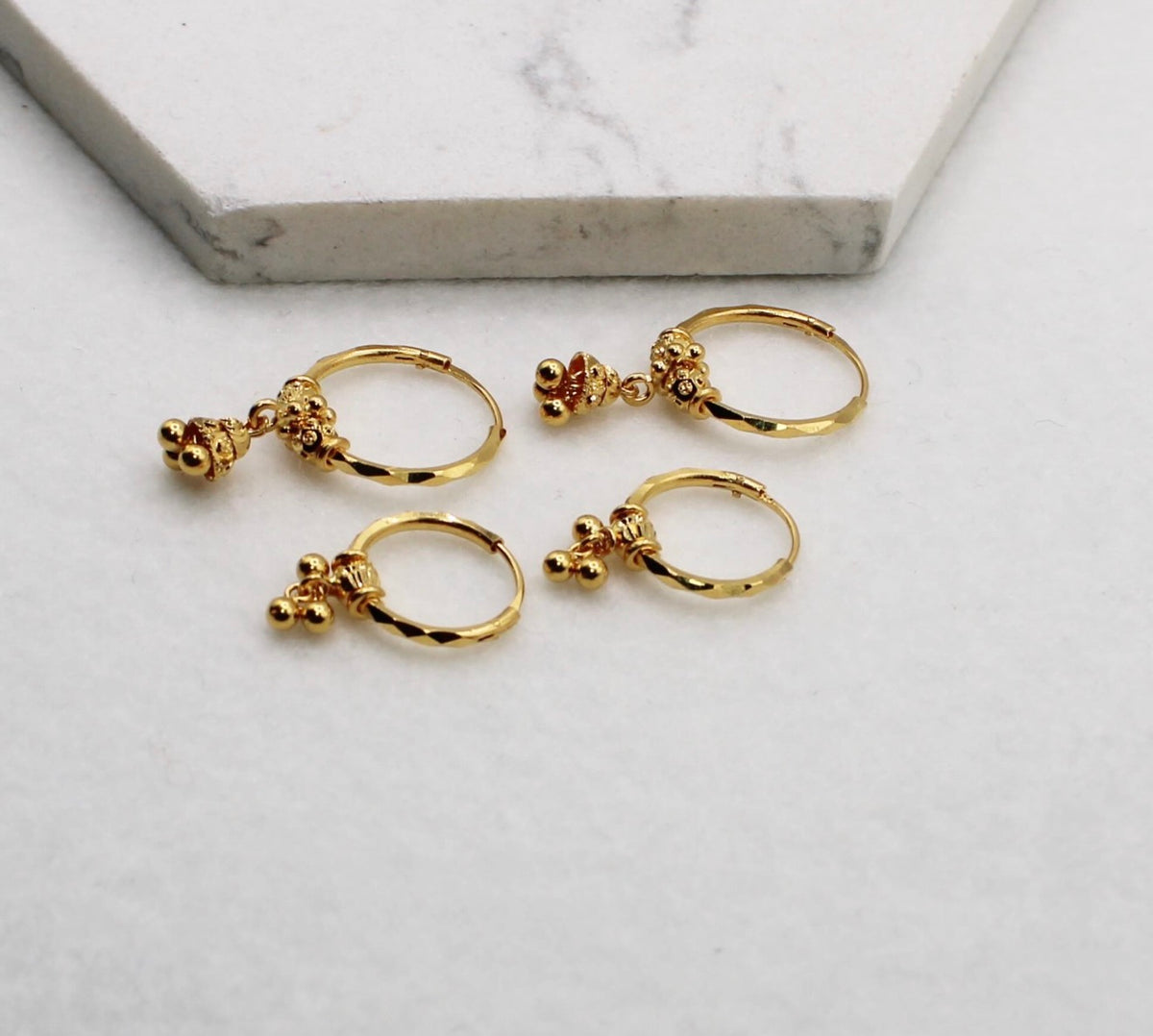 Dangly Hoop Earrings | 22carat
