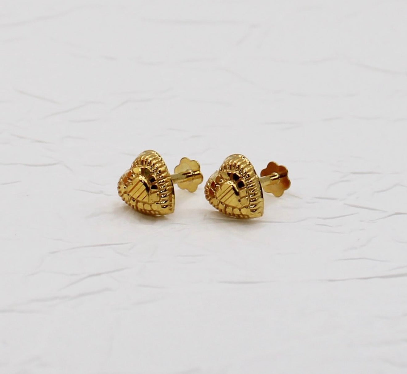 Hollow Heart Studs