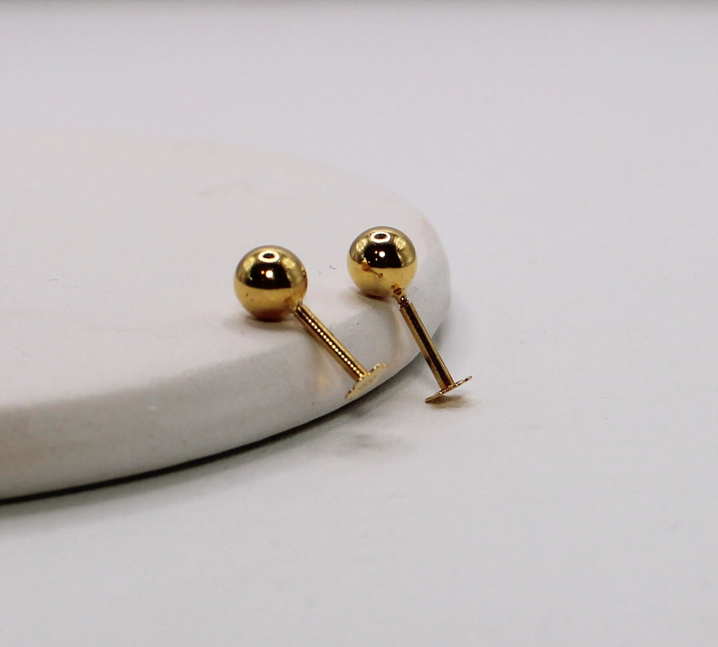 14carat Ball Studs