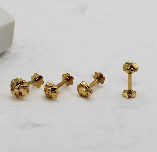 Plain Hollow Stud | 14carat