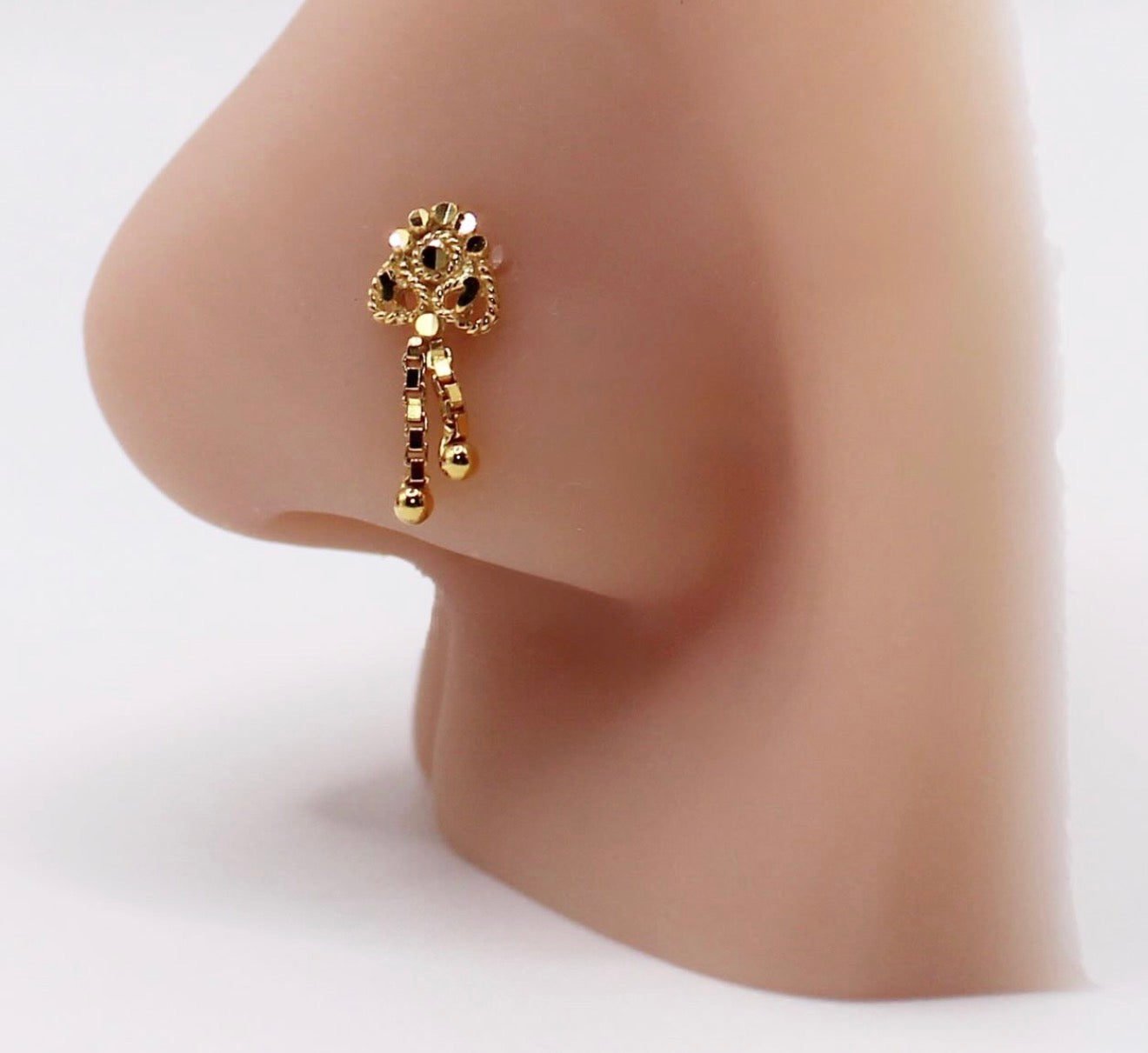 Double Chain Stud | 14carat